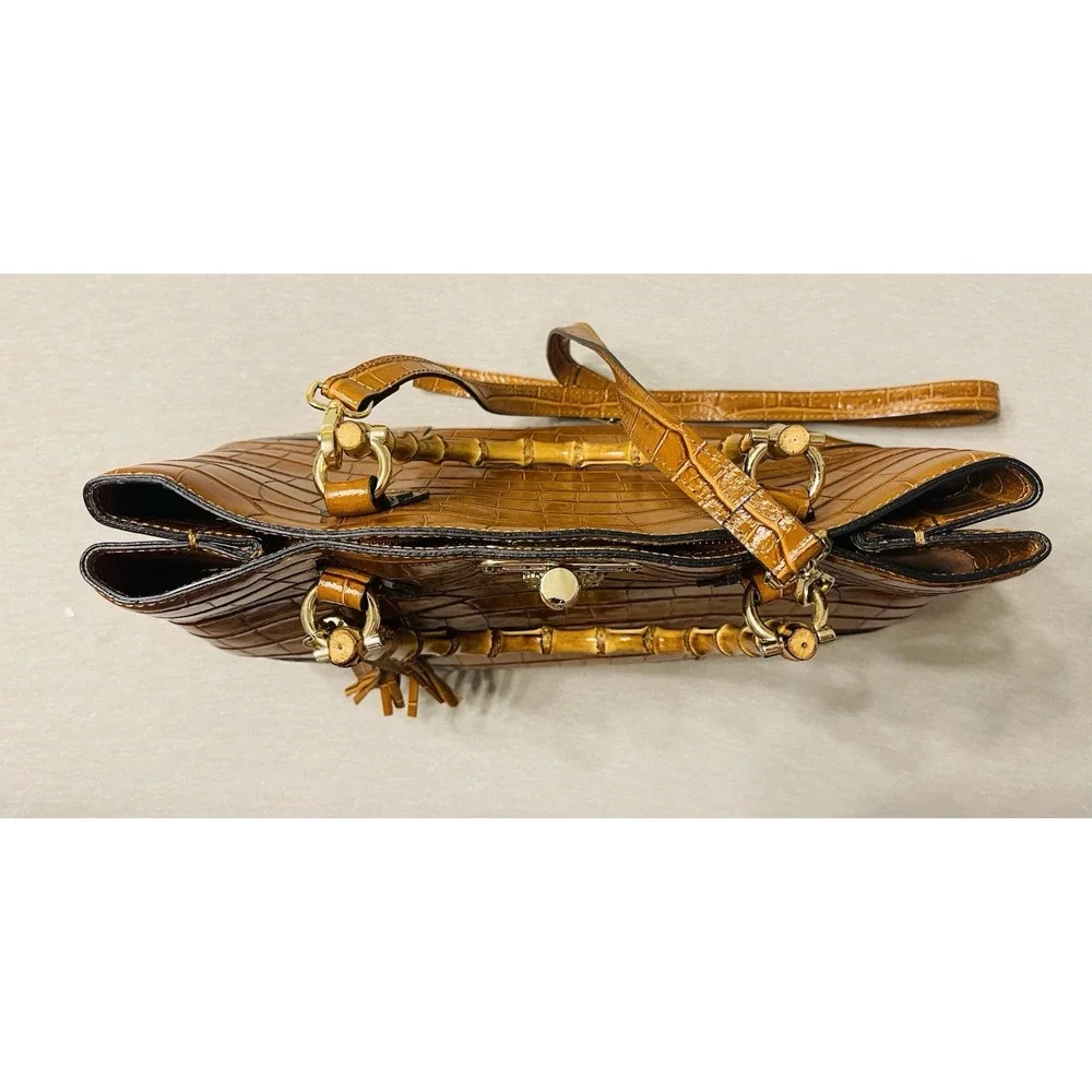 PRATESI FIRENZE| Bamboo Leather Handbag (!well kept)